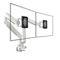 BACHMANN ZG2 Monitorarm DS weiß, Tischmontage, 17-34 Zoll, bis 11 kg