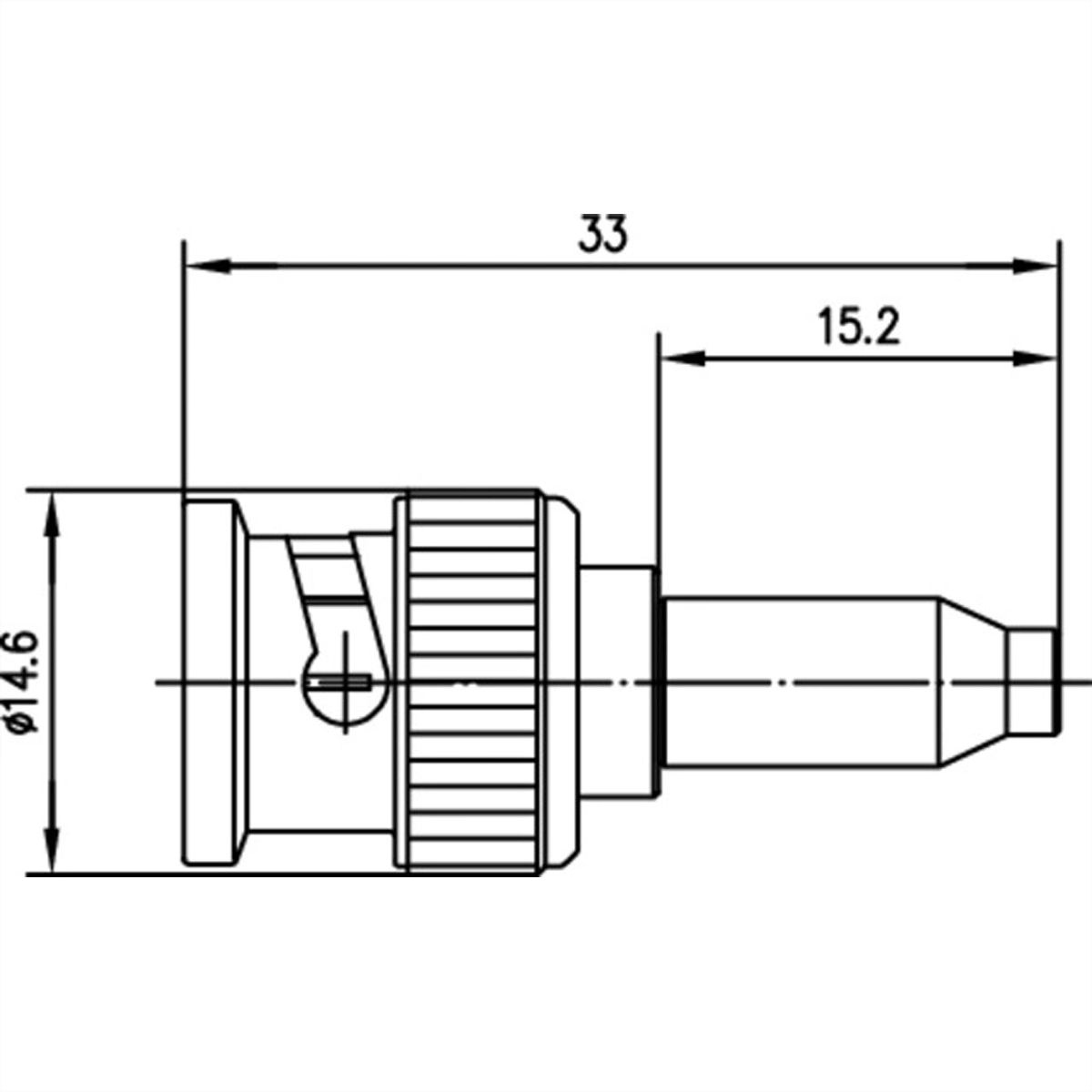 TELEGÄRTNER BNC-Crimpstecker 75 Ohm für RG-179B/U