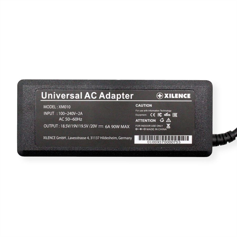 Xilence XM010 Universal Notebook Ladegerät, 9 Adapter, LED Anzeige, 90W