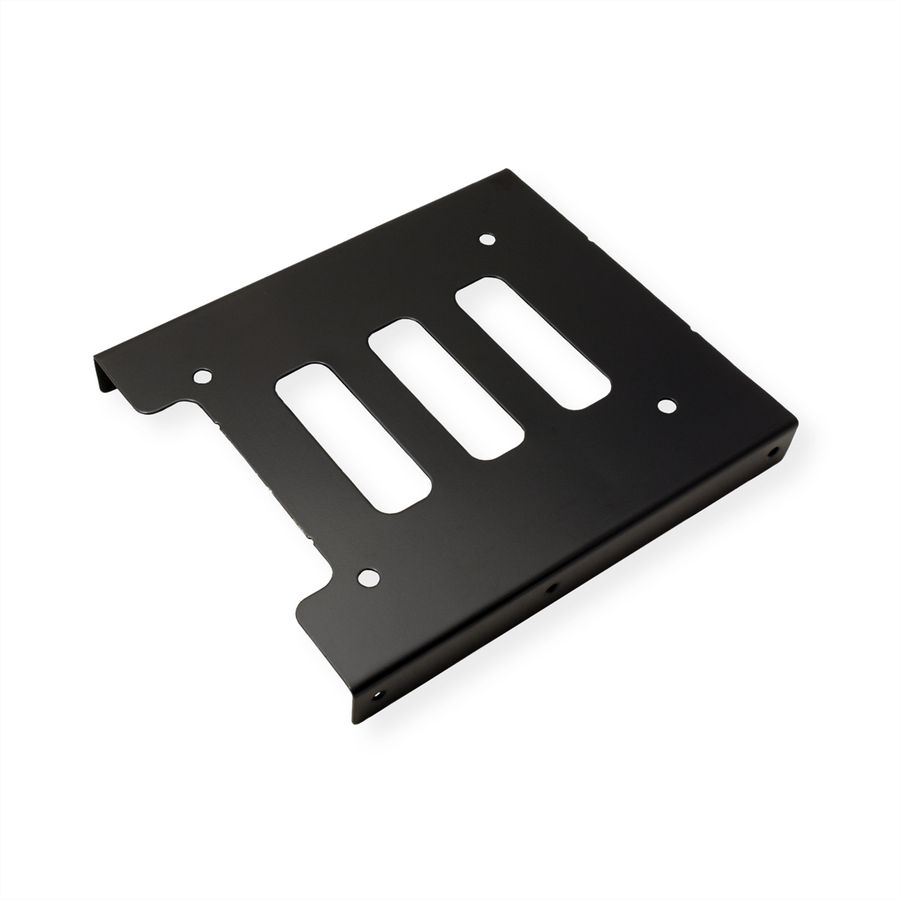 ROLINE Montageadapter, 3,5 Zoll Rahmen, für 1x 2.5 HDD/SSD, Metall, schwarz