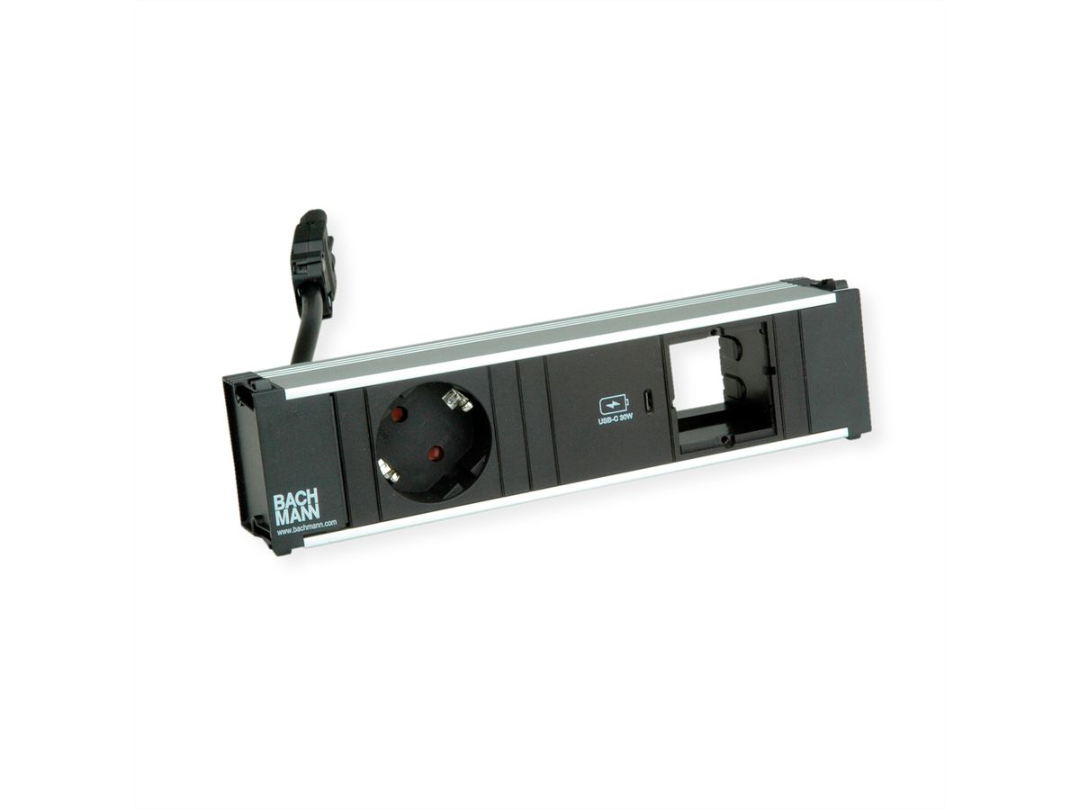 BACHMANN CONI 1xCEE7/3 1xUSB C 30W, Schutzkontakt GST18 Stecker