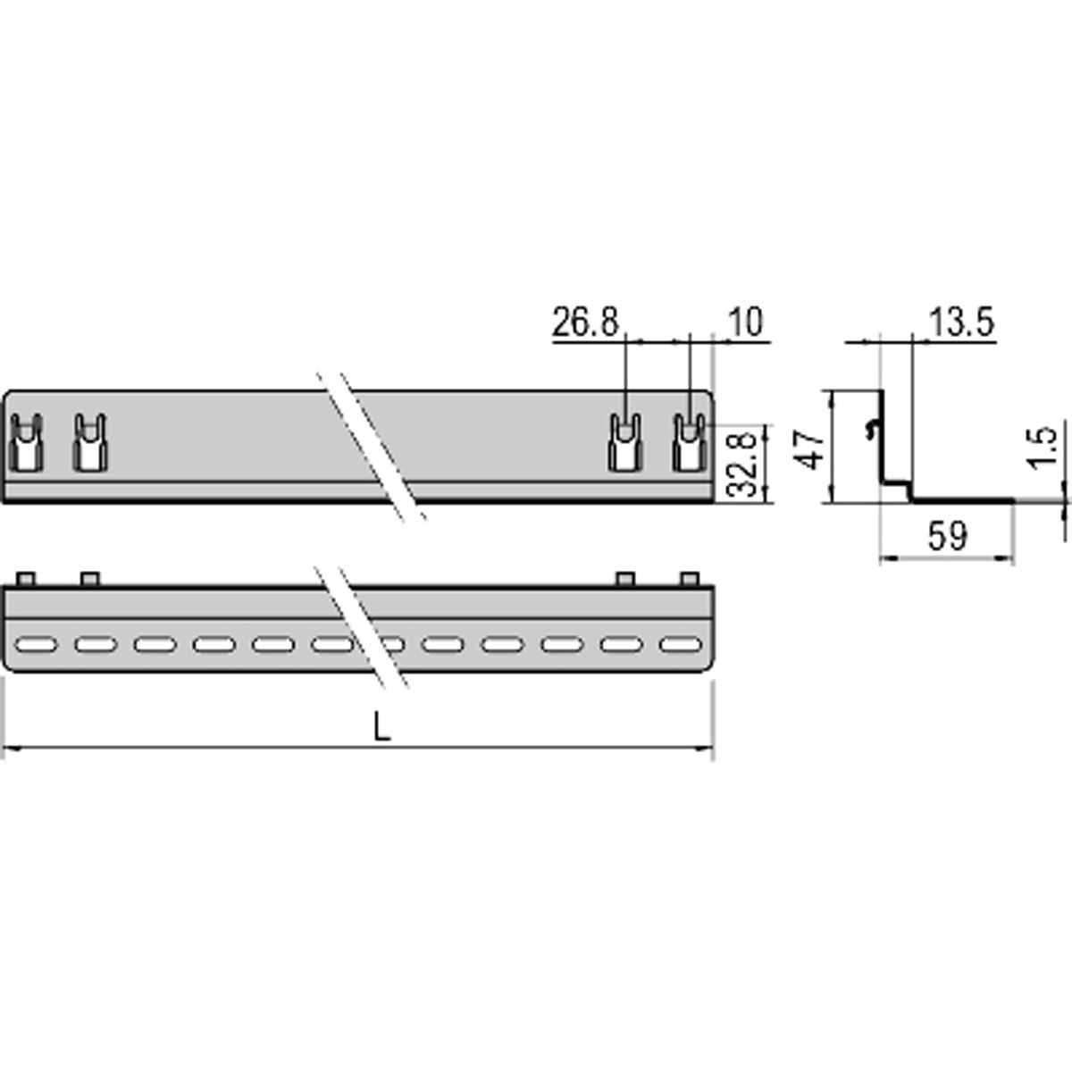 SCHROFF Gleitschiene 25 kg - GLEITSCHIENENSATZ 700T