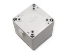 METZ CONNECT IP44 Modul-Aufputz-Gehäuse, Klappdeckel+Schloss, 2Ports unbestückt, grau