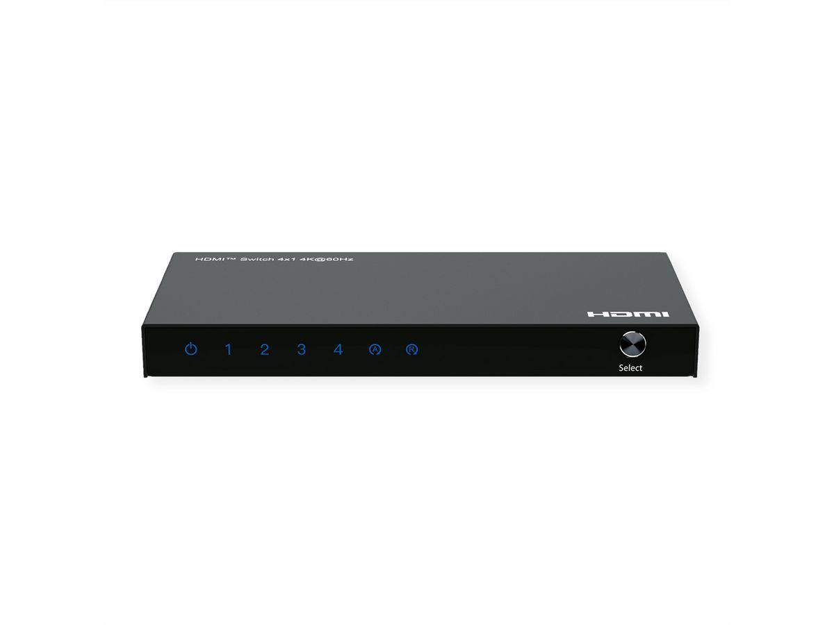 ROLINE 4K HDMI Switch, 4-fach, mit Fernbedienung