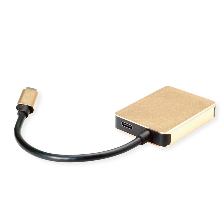 ROLINE GOLD USB-C Dockingstation, HDMI 4K, 2x USB 3.2 Gen 1, 1x PD