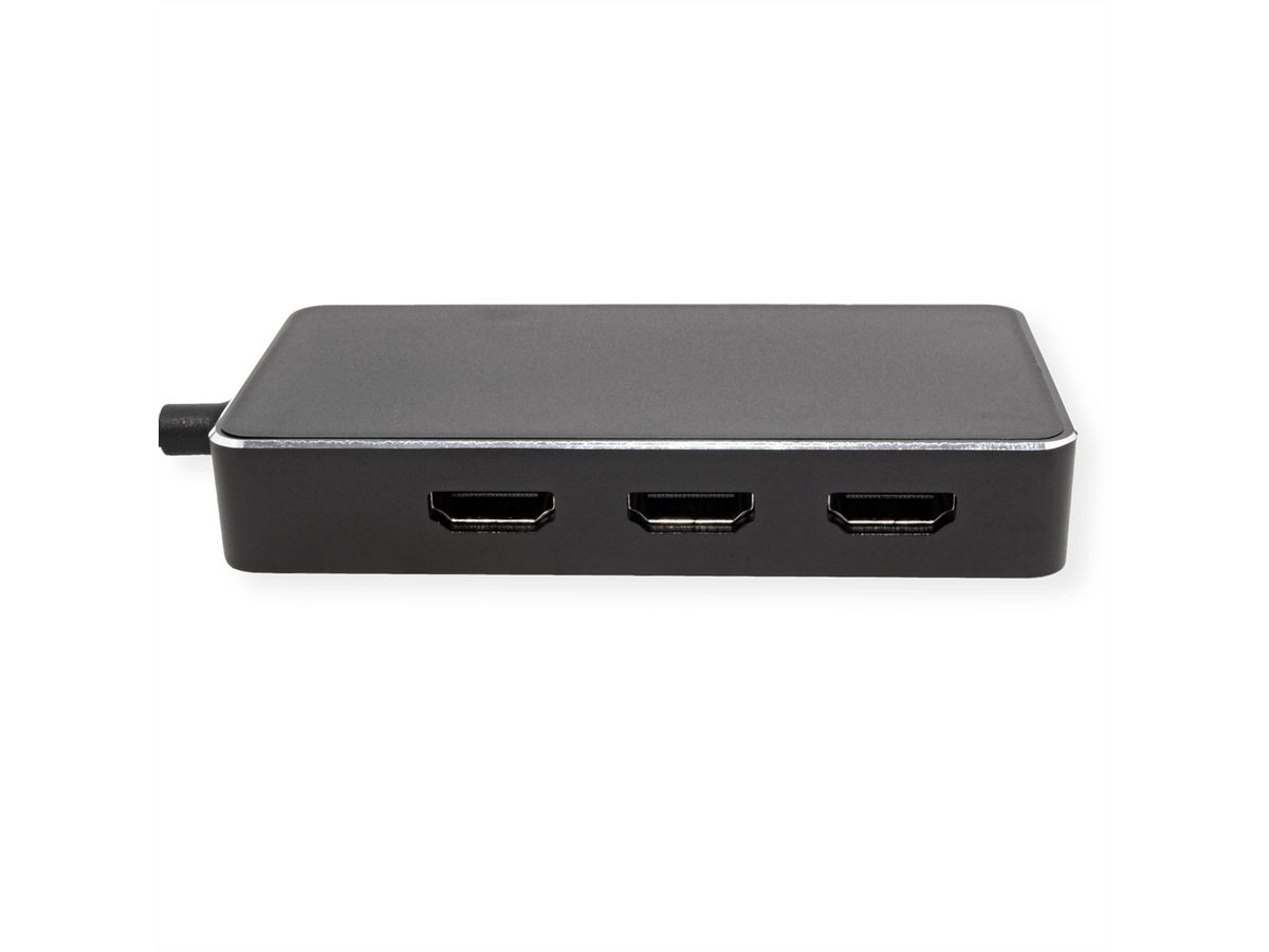 VALUE Multi-Display Adapter USB Typ C - 3x HDMI, Multi-Stream 4K
