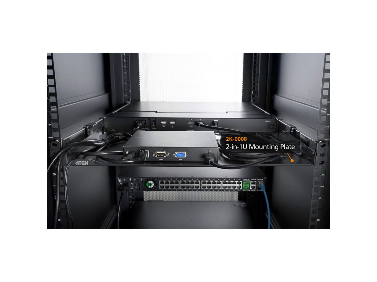 ATEN 2K-0008 2 in 1U Montageplatte