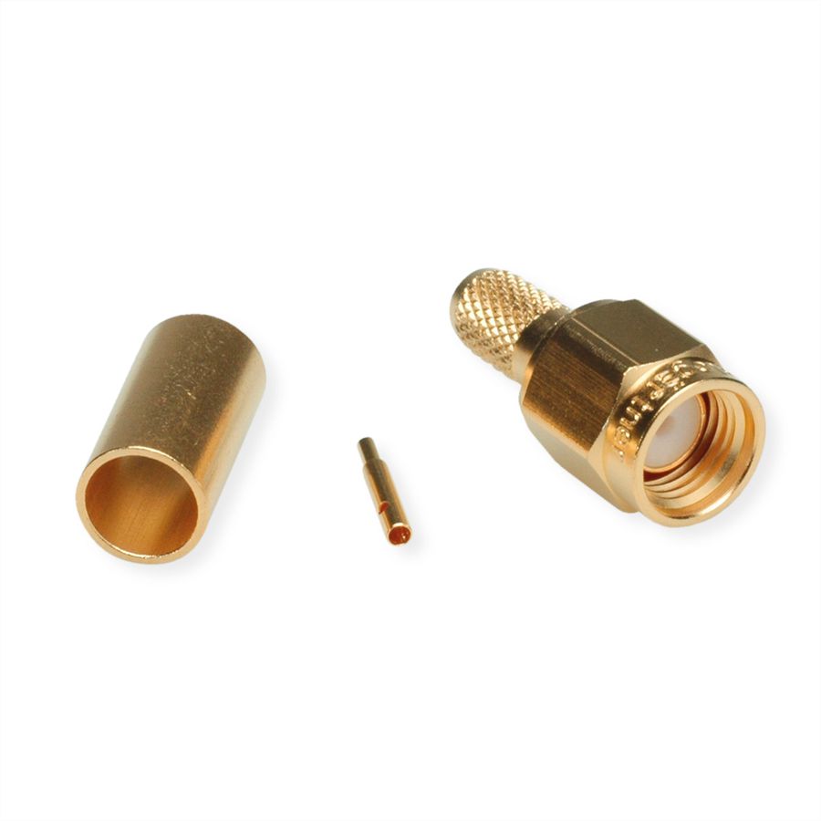 TELEGÄRTNER SMA-Crimpstecker, für RG-58C/U, Löt-/Crimpanschluss, vergoldet