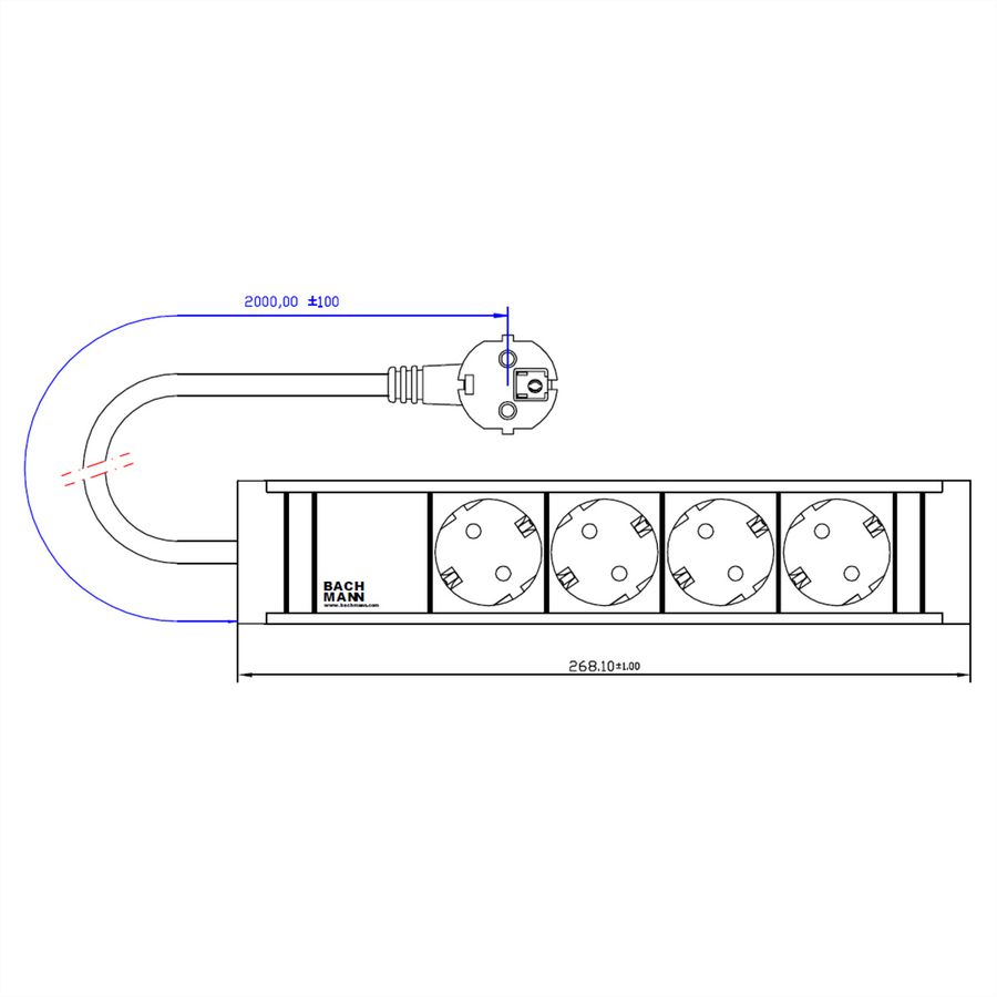 BACHMANN CONNECT LINE 4xSchutzkontakt