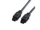 ROLINE IEEE 1394b Kabel, 9/9polig, schwarz, 1,8 m