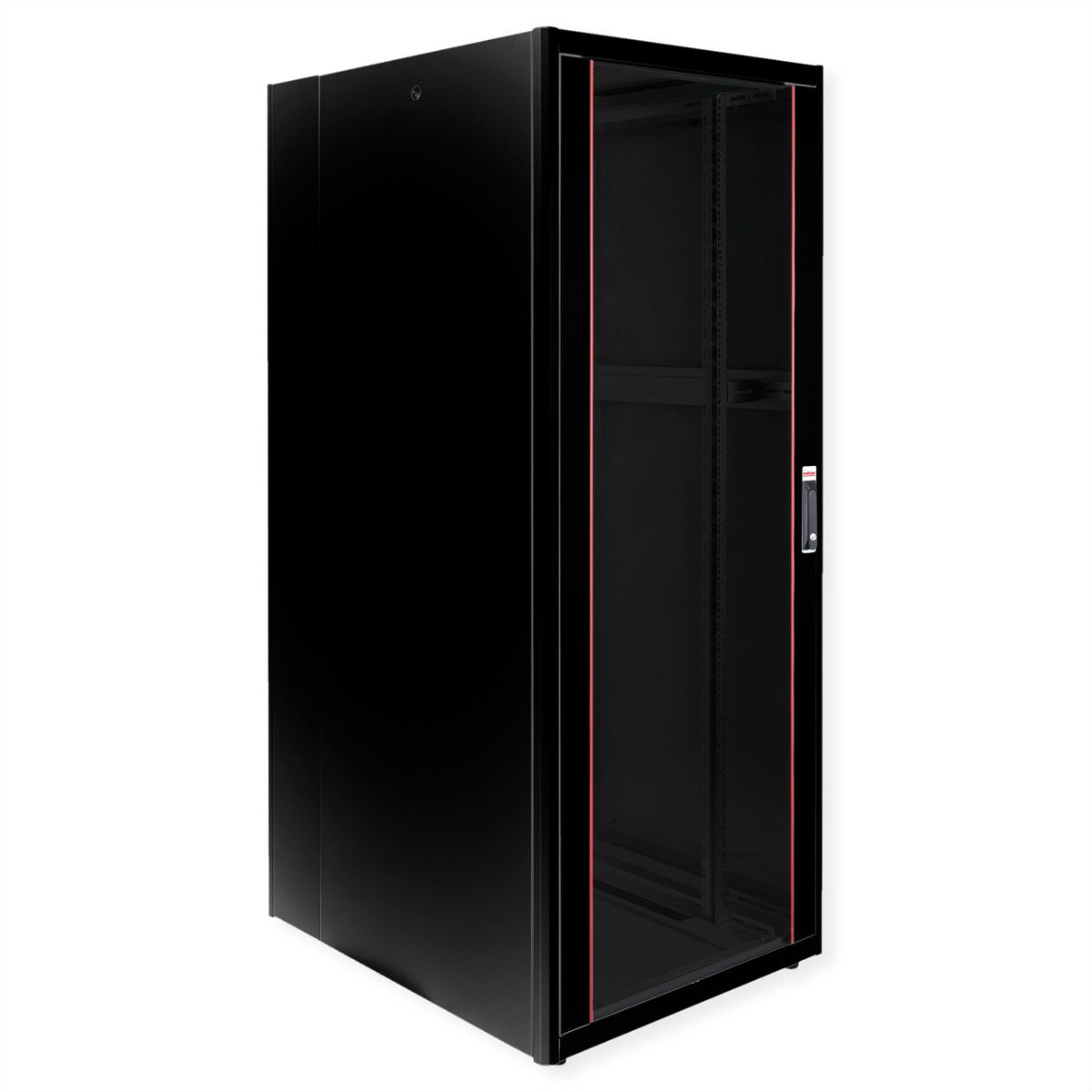 ROLINE 19-Zoll Netzwerkschrank Basic 42 HE, 800x1000 BxT Glastür schwarz