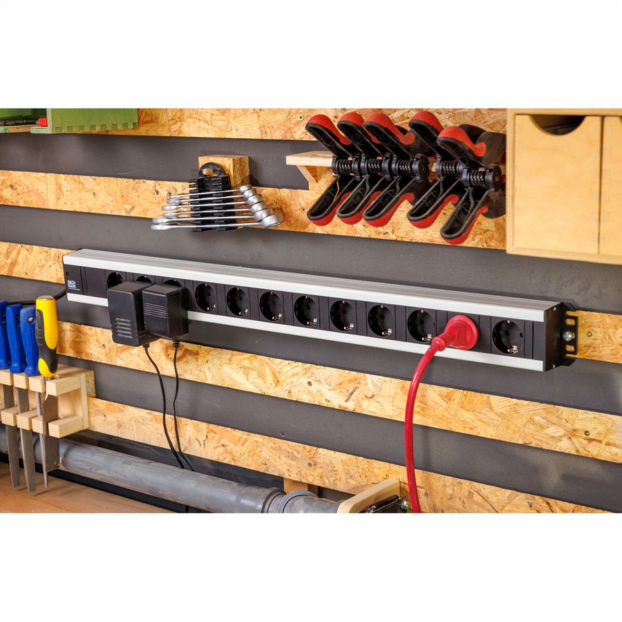 BACHMANN Handwerkerleiste 12x Schutzkontakt, 2 m