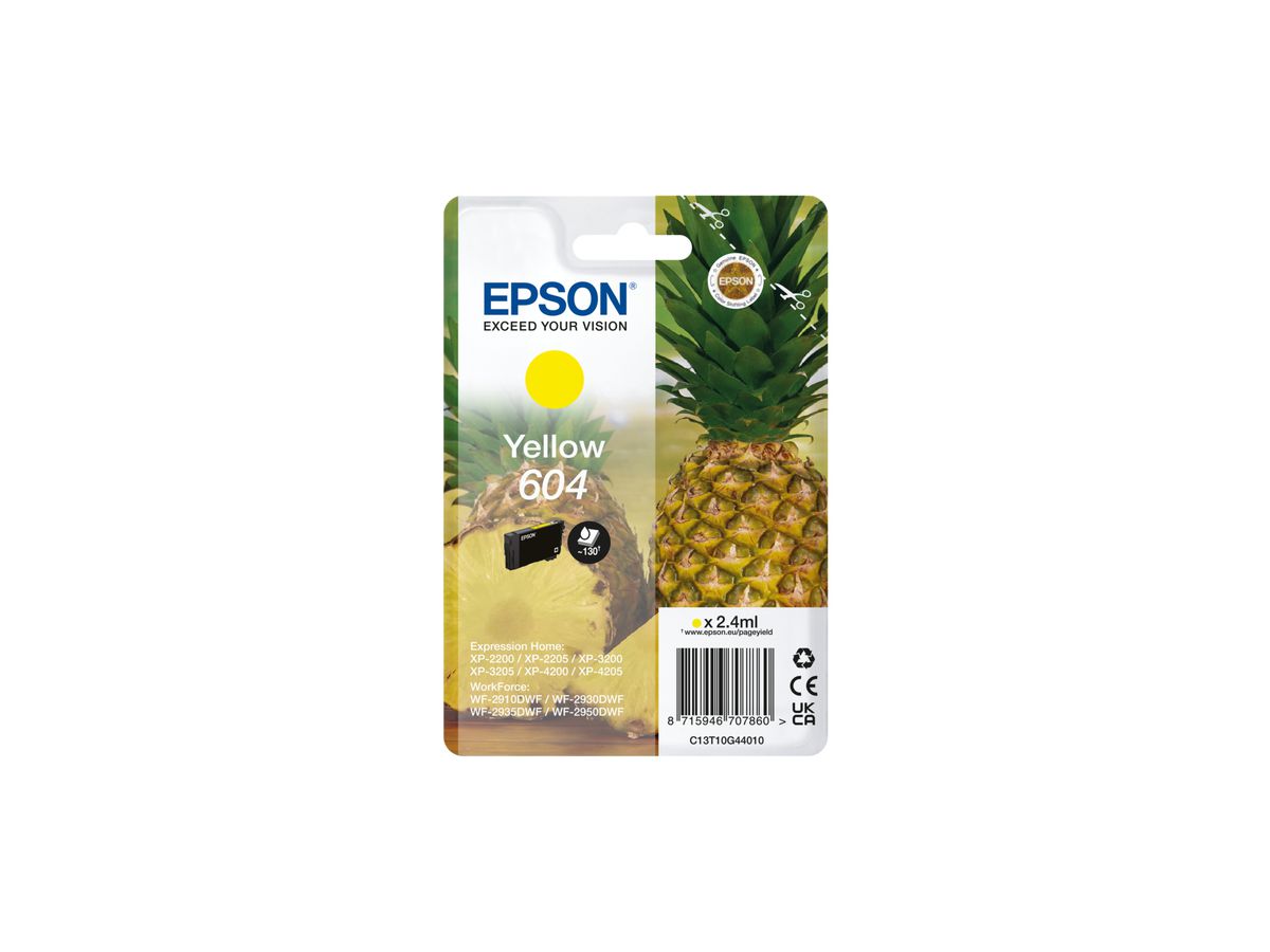 Epson 604 Druckerpatrone 1 Stück(e) Original Standardertrag Gelb