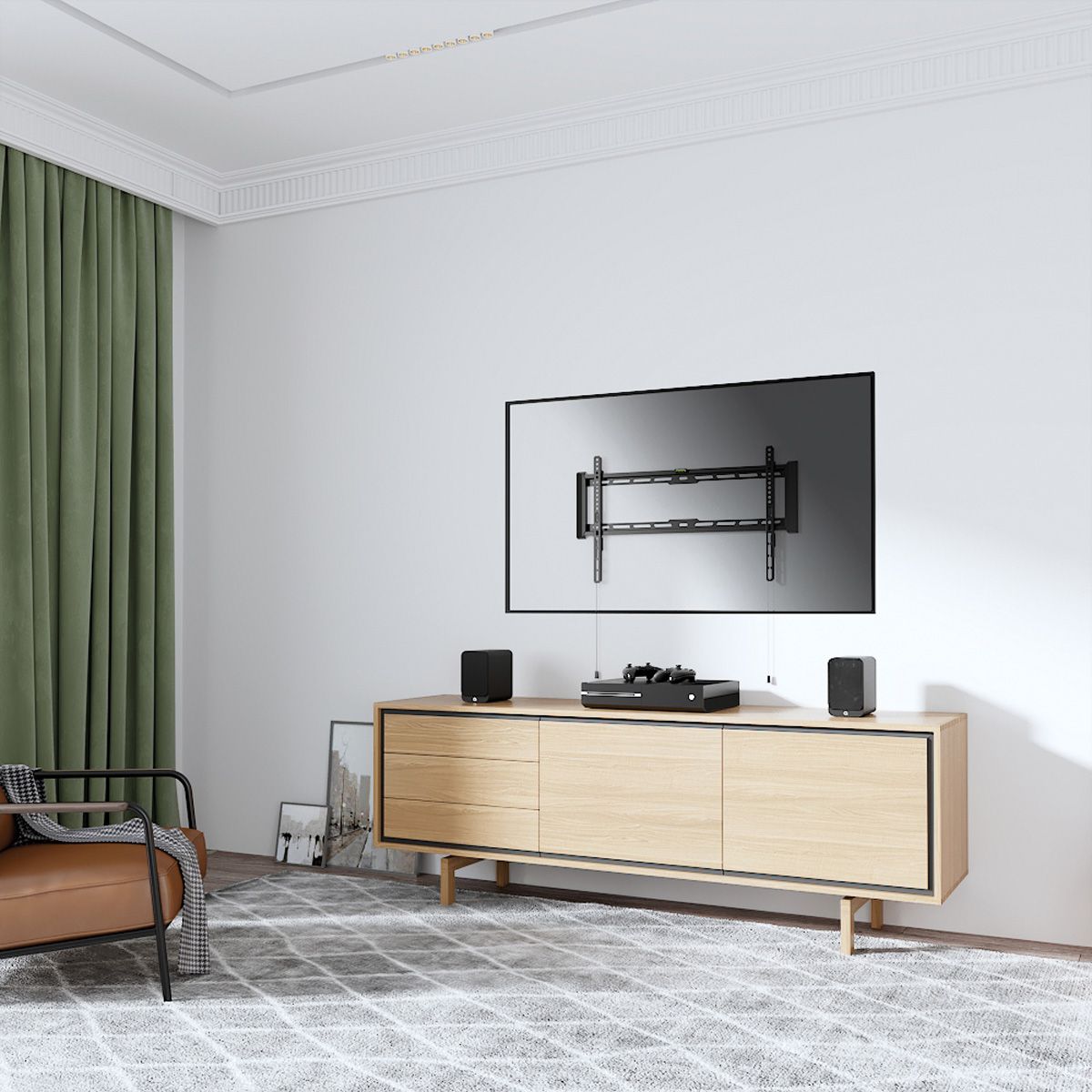 VALUE TV-Wandhalterung, fest, 37-80 Zoll, bis 75 kg