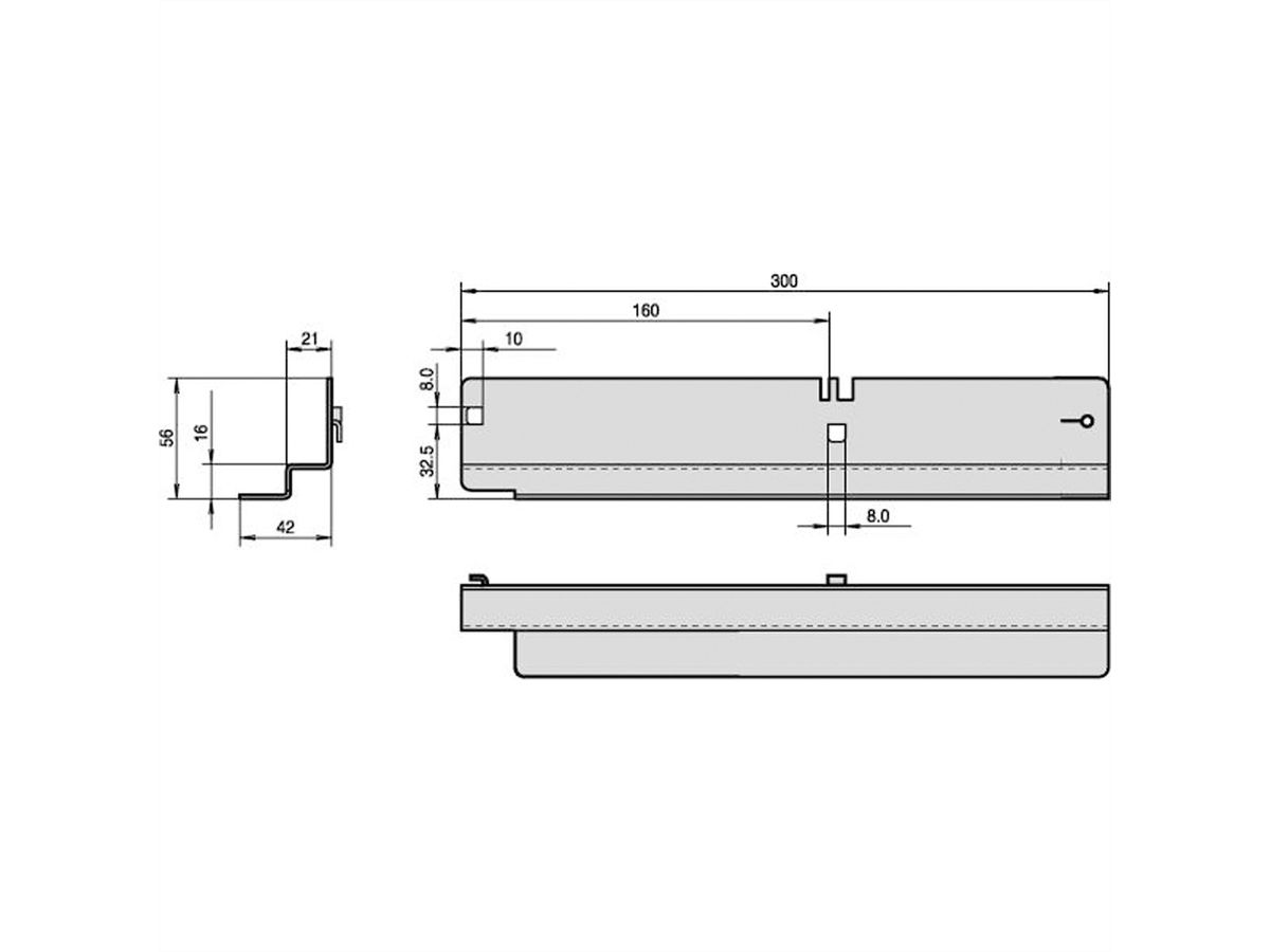 SCHROFF Gleitschiene, 40 kg - GLEITSCHIENEN 300T 40KG(1PA)