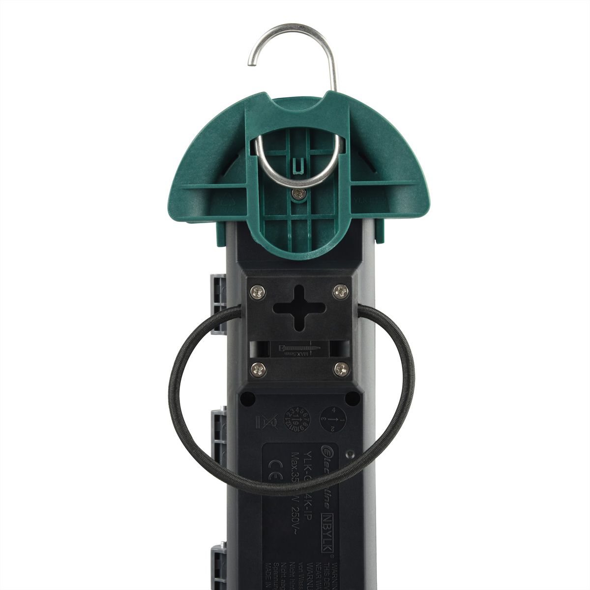 BACHMANN HOOK Outdoor 4x Schutzkontakt, Kunststoff, mit Schalter und Klappdeckeln, IP44, 4 m