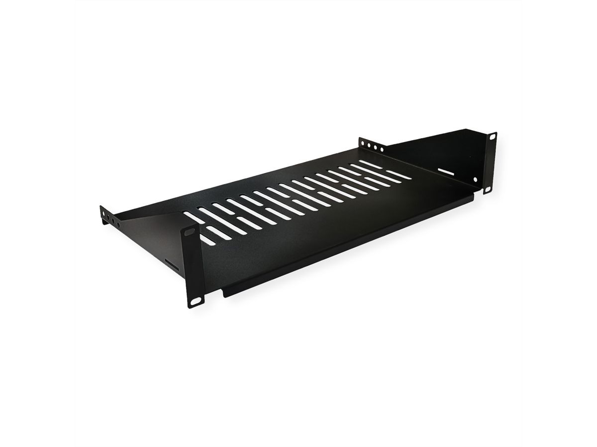 VALUE 19"-Geräteträger, 485 x 250mm, 2HE, max. 15kg, schwarz