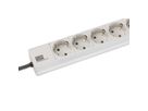 BACHMANN 19" Steckdosenleiste 9fach, ohne Schalter, silberfarben