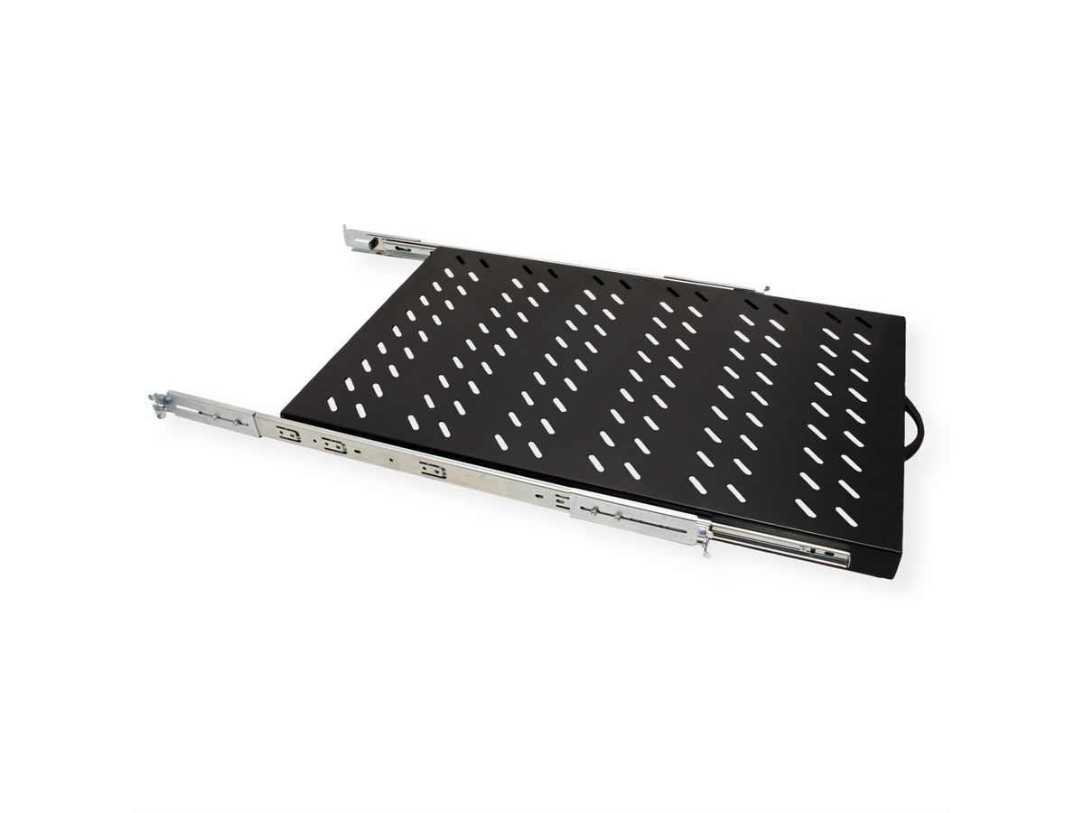 VALUE 19"-Fachboden ausziehbar, 420 x 700 mm, 25kg Traglast