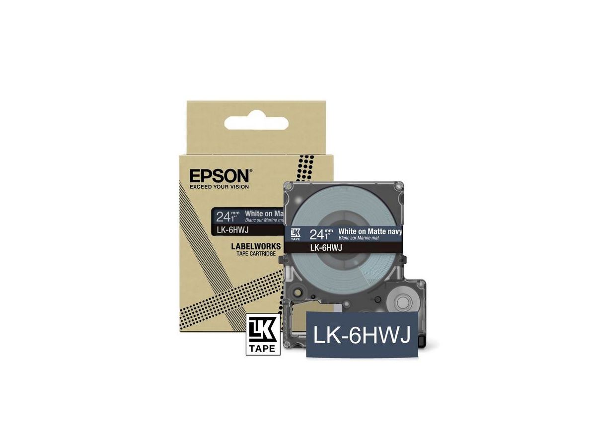 Epson LK-5HWJ Navy, Weiß