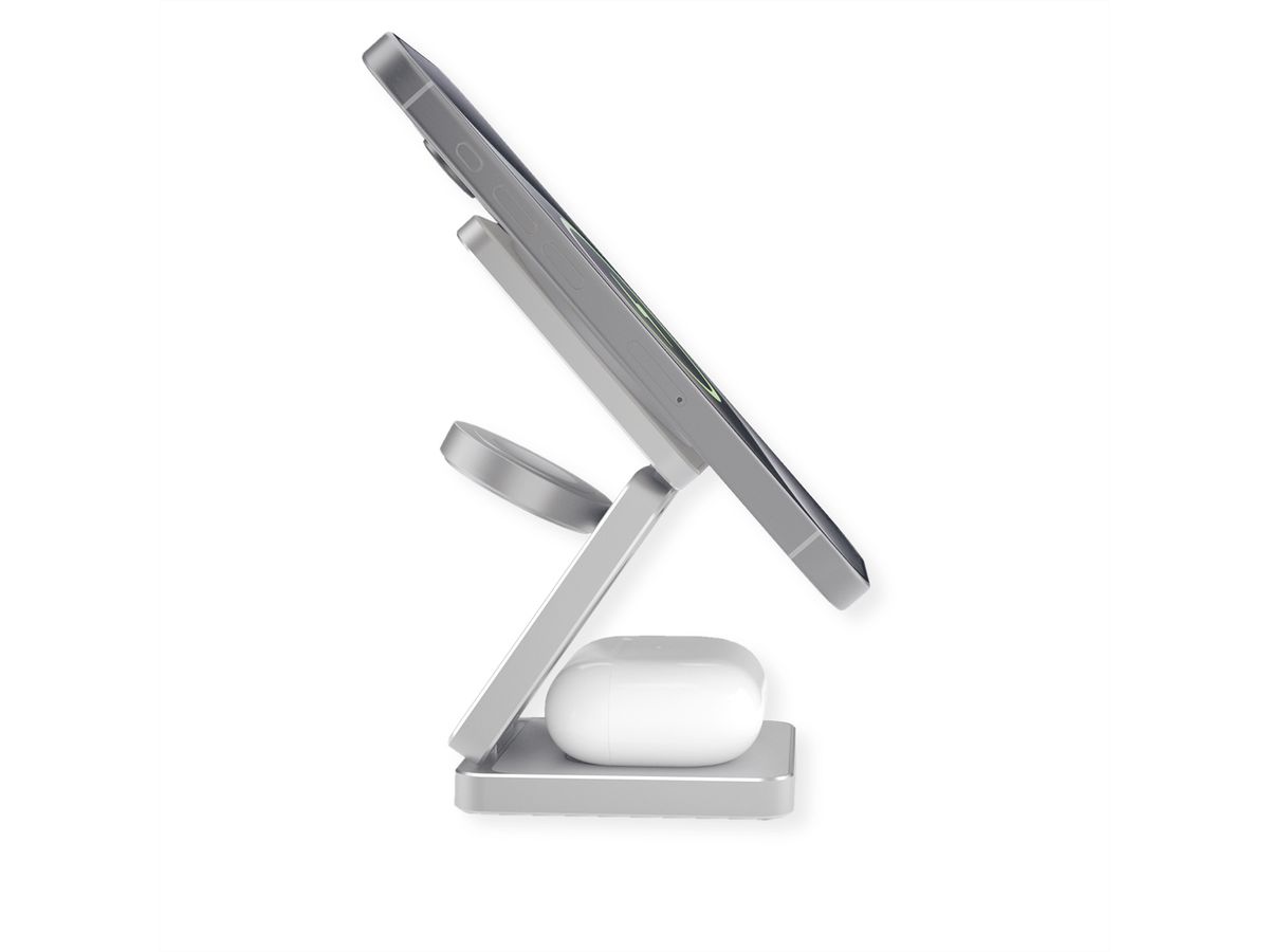 ROLINE 3-in-1 Induktions-Ladestation, faltbar, für Apple