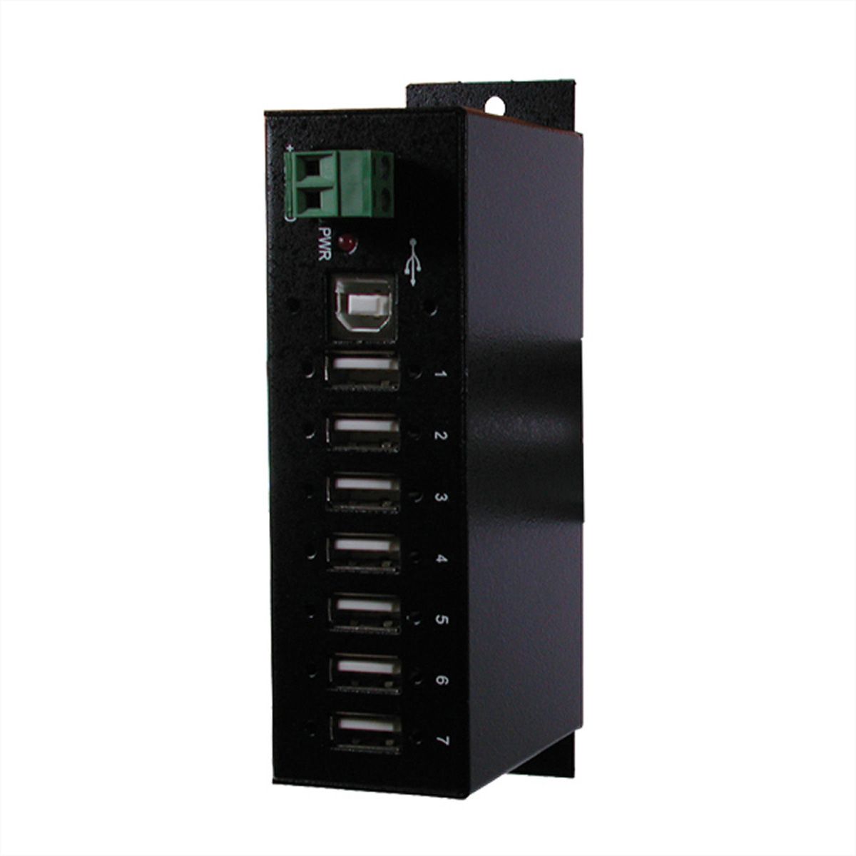 EXSYS EX-1177HMVS 7 Port USB 2.0 HUB mit 350W Surge Protection Metallgehäuse