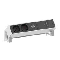 BACHMANN DESK2 2xP40 1xUSB C/C 100W, L=0,2m INOX