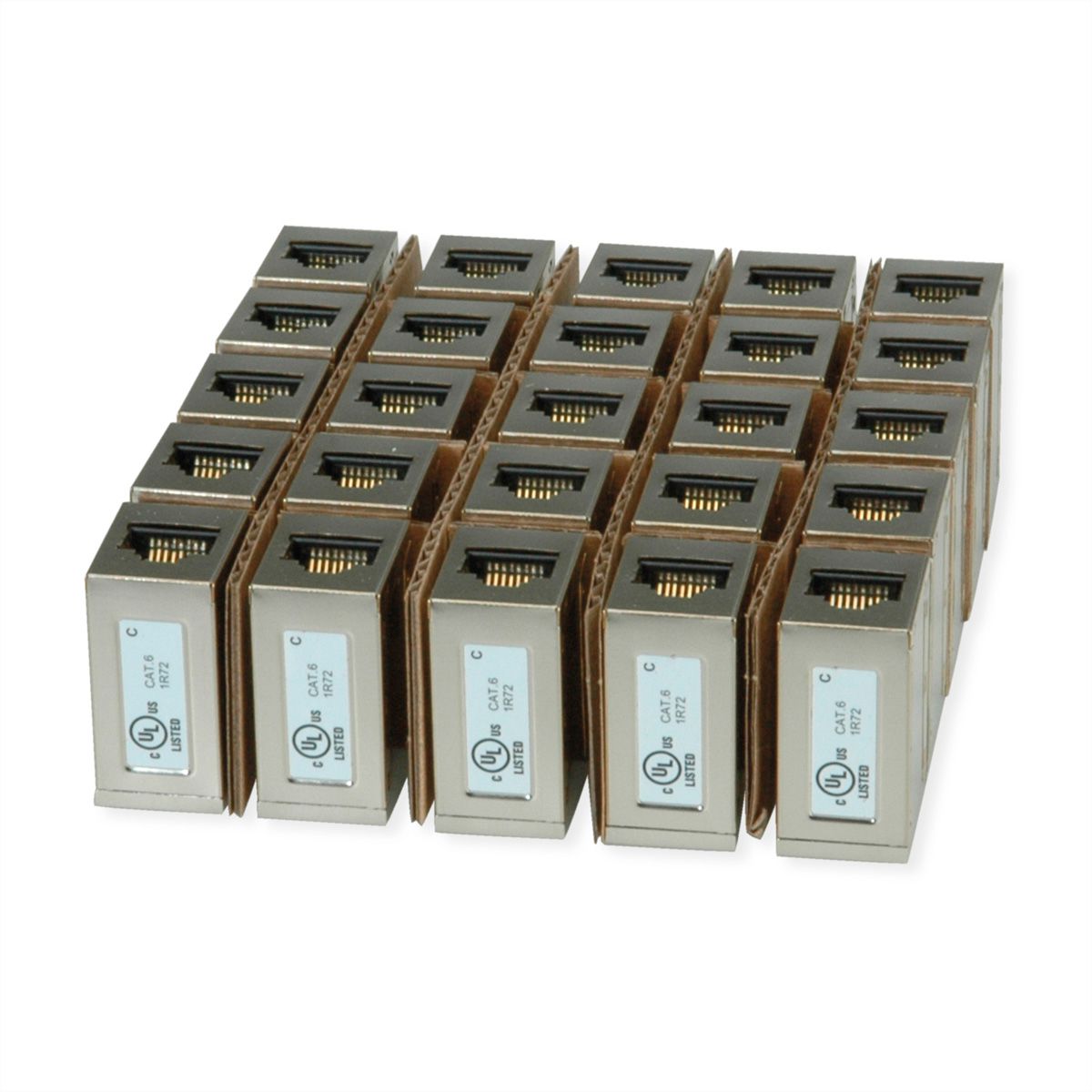 ROLINE RJ-45 Kupplungen geschirmt, Cat.6 (Class E), 25er Pack