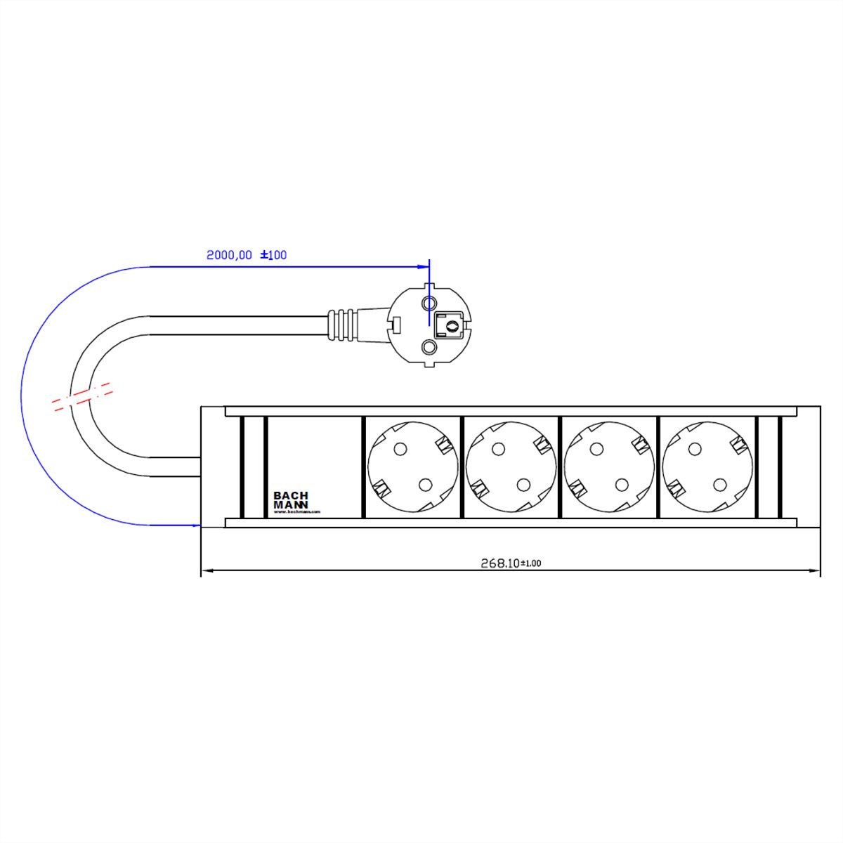 BACHMANN CONNECT LINE 4xSchutzkontakt