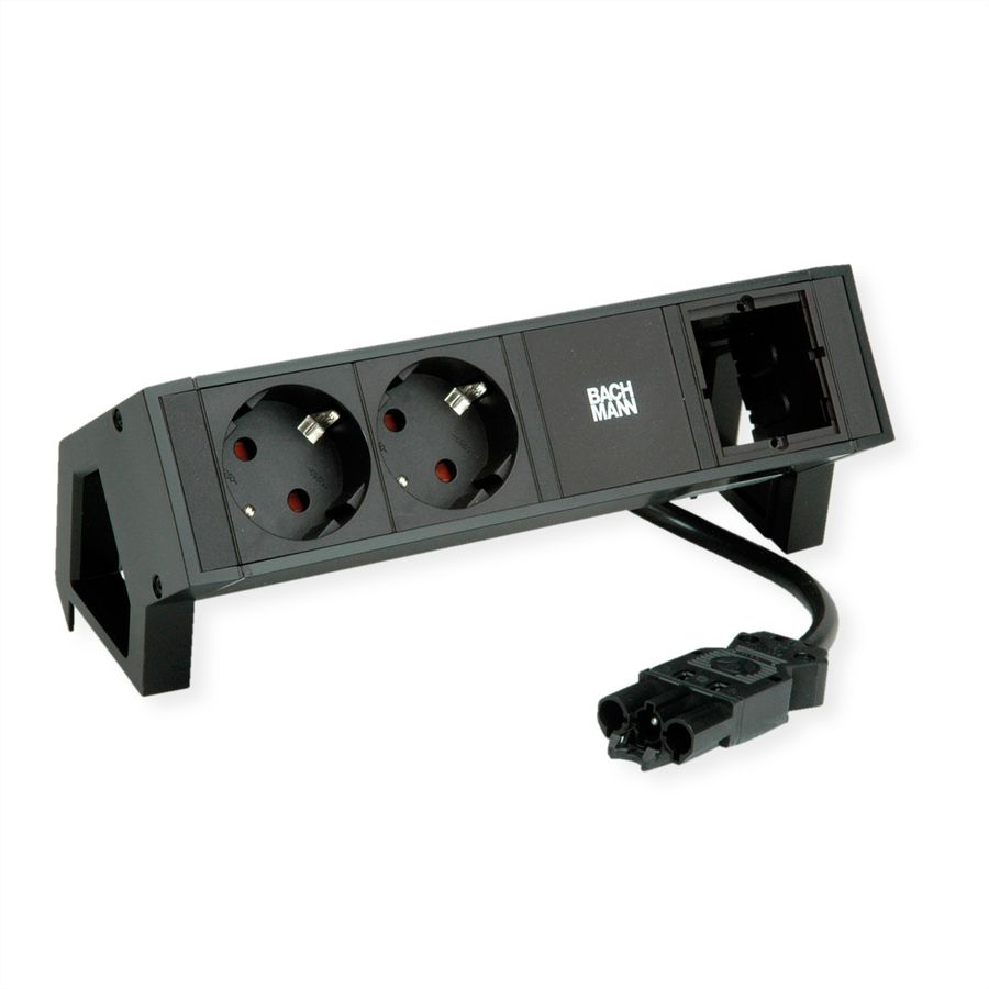 BACHMANN DESK2 2xCEE7/3 1xCM 0,2m GST18 RAL9005