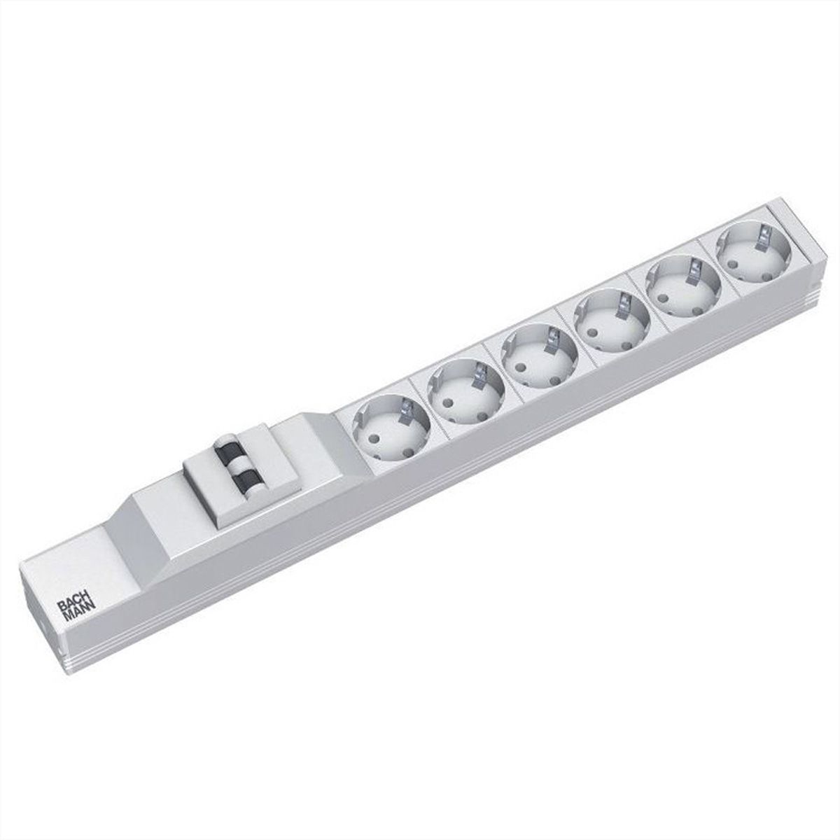 BACHMANN 19" Steckdosenleiste 6xSchutzkontakt 1x Leitungsschutzschalter, 2 m