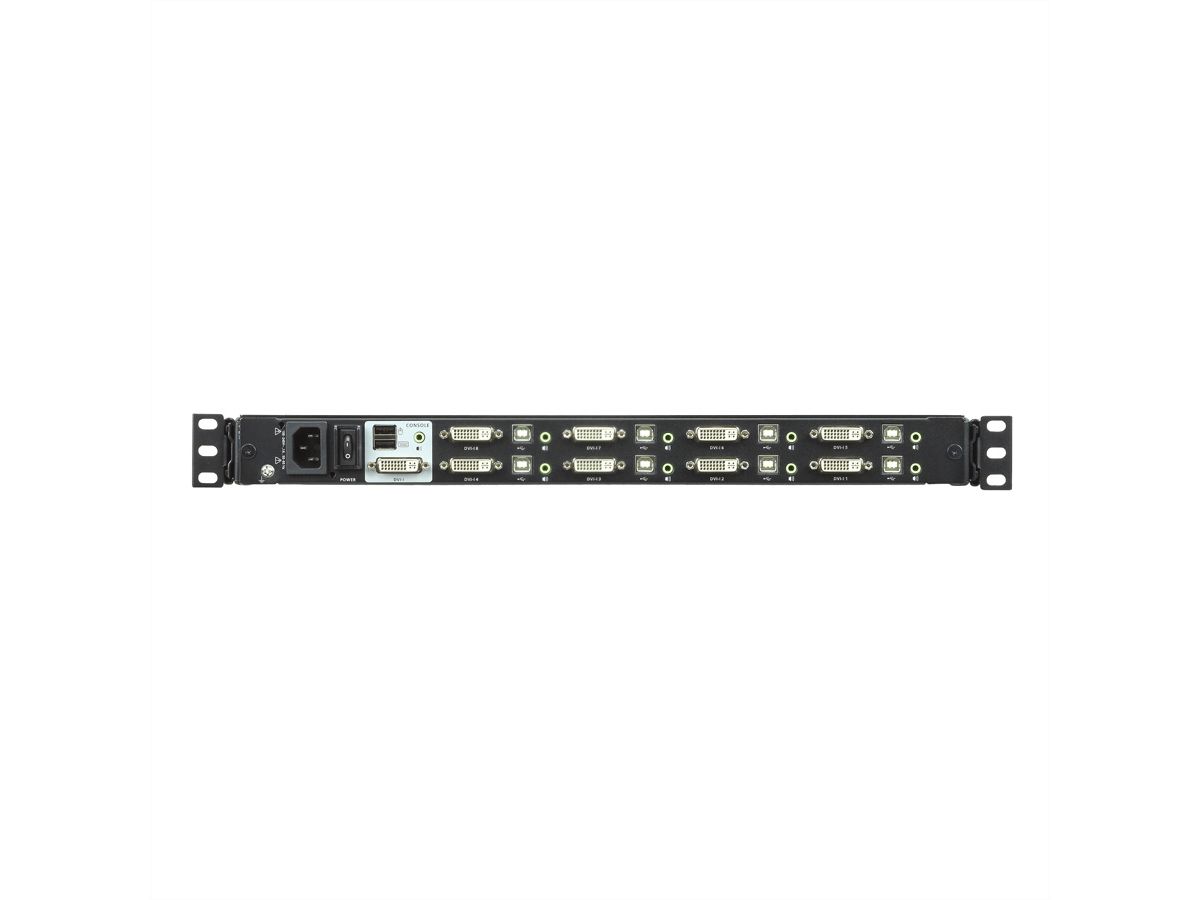 ATEN CL6708MW  43cm LCD KVM Switch, USB-DVI  8 Port, UK-Layout