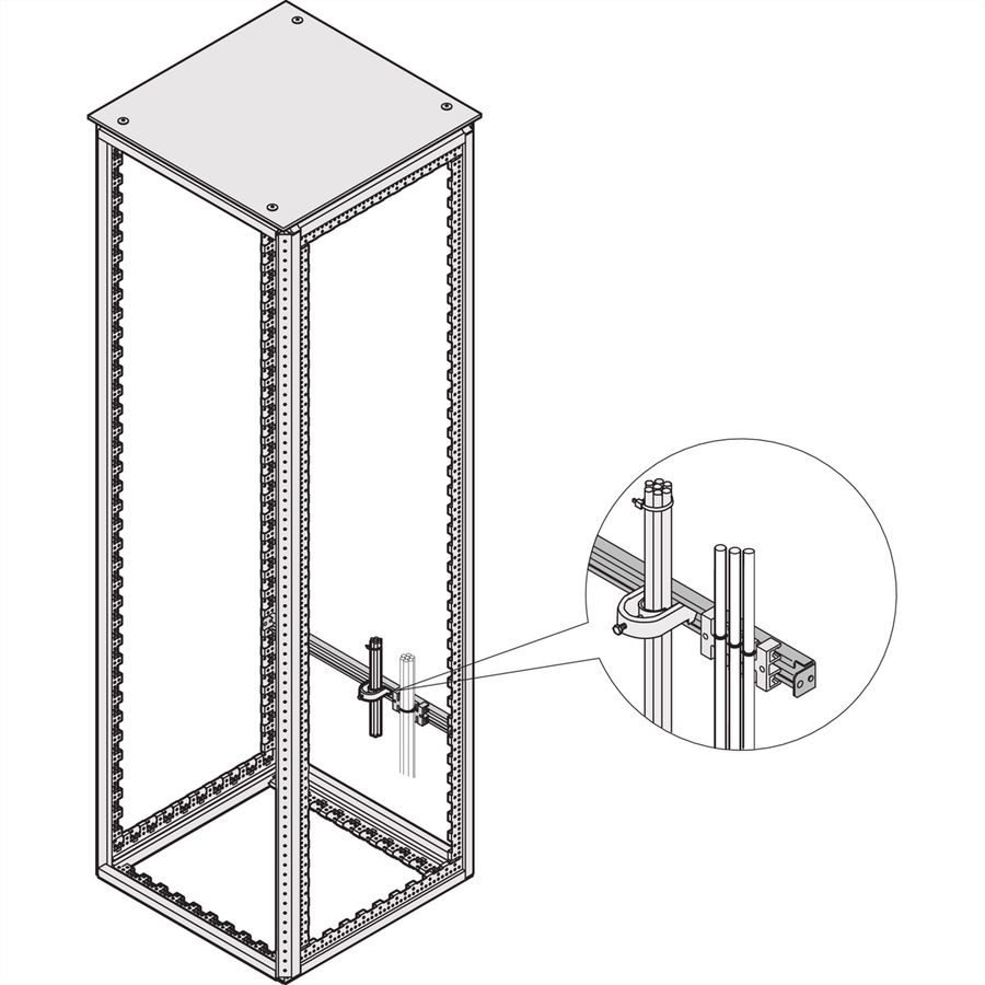 SCHROFF C-Profil für die Schrankbreite - C-PROFILSCHIENE 600 LG. (2X)
