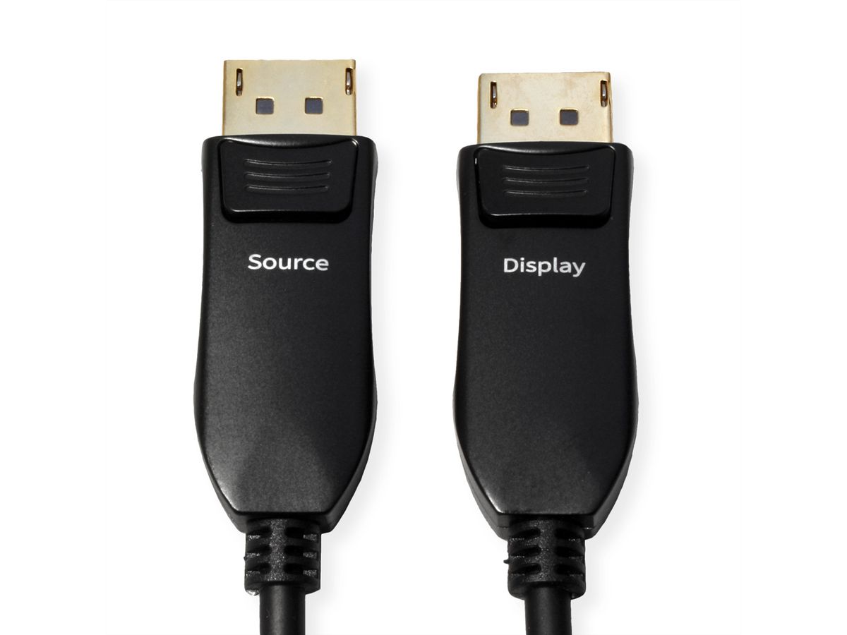 ROLINE DisplayPort v2.1 Kabel (AOC), 10K@60Hz, 54Gbit/s, UHBR13.5, ST/ST, 15 m