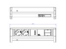 BACHMANN DESK 2x Schutzkontakt 1x USB Charger 1x ABD , GST18 Buchse, 0 m