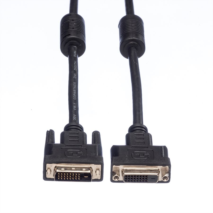 VALUE Verlängerungskabel DVI, DVI ST-BU, (24+1) dual link, 5 m