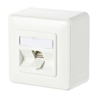 METZ CONNECT C6Amodul 1 Port 180° AP-Dose, reinweiß RAL9010
