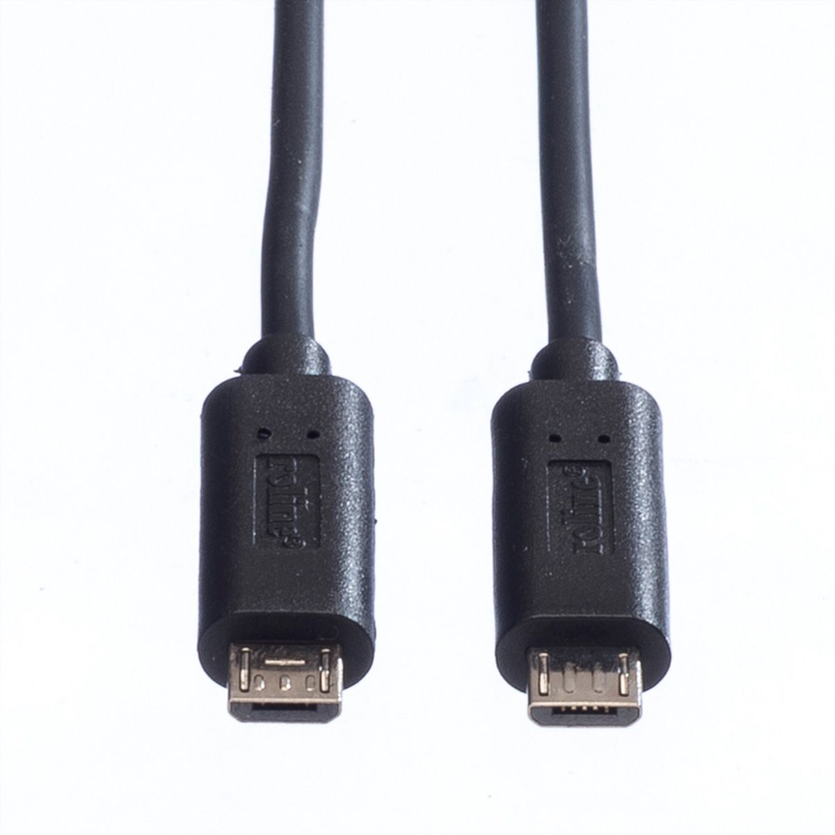 ROLINE USB 2.0 Ladekabel, Micro B - Micro B, ST/ST, schwarz, 0,3 m