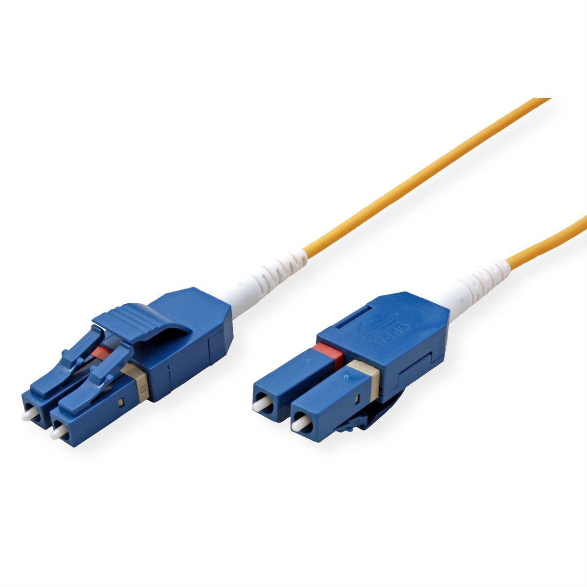 ROLINE LWL-Kabel duplex 9/125µm OS2, LC/LC, LSOH, UNIBOOT, Slim, gelb, 3 m