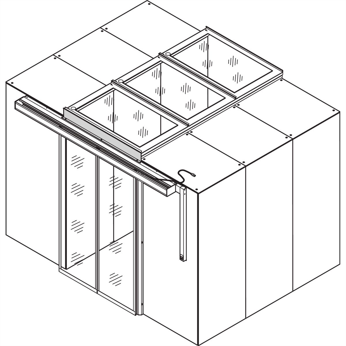 SCHROFF EINH.AUTOM.SCHIEBETUER 1200B
