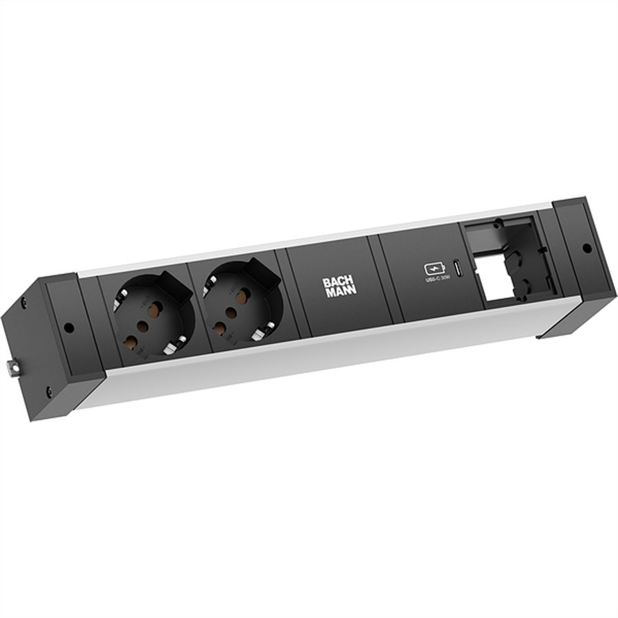 BACHMANN DESK RAIL 2xP40 1xUSB C 30W, 1xCM 2,0m GST18 Italia
