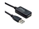STANDARD USB 2.0 Verlängerung, aktiv, mit Repeater, schwarz, 5 m