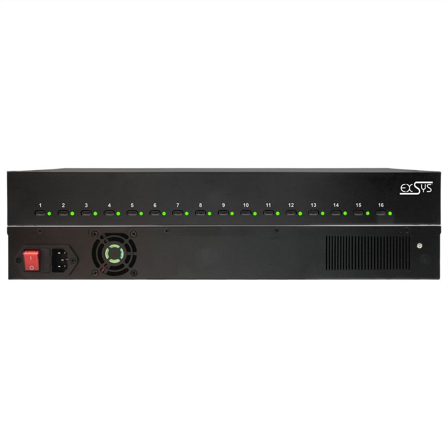 EXSYS EX-11017 16 Port USB-C Highpower Ladestation 1008W