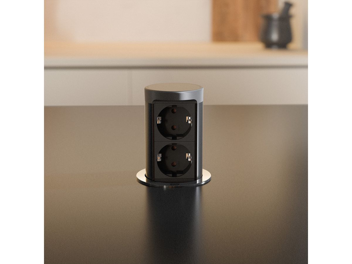 BACHMANN ELEVATOR2 2xCEE7/3, RAL9005 0,5m ISV