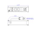BACHMANN POWER FRAME 2xCH 0° 1xUSB A/C 22W 0,2m GST18