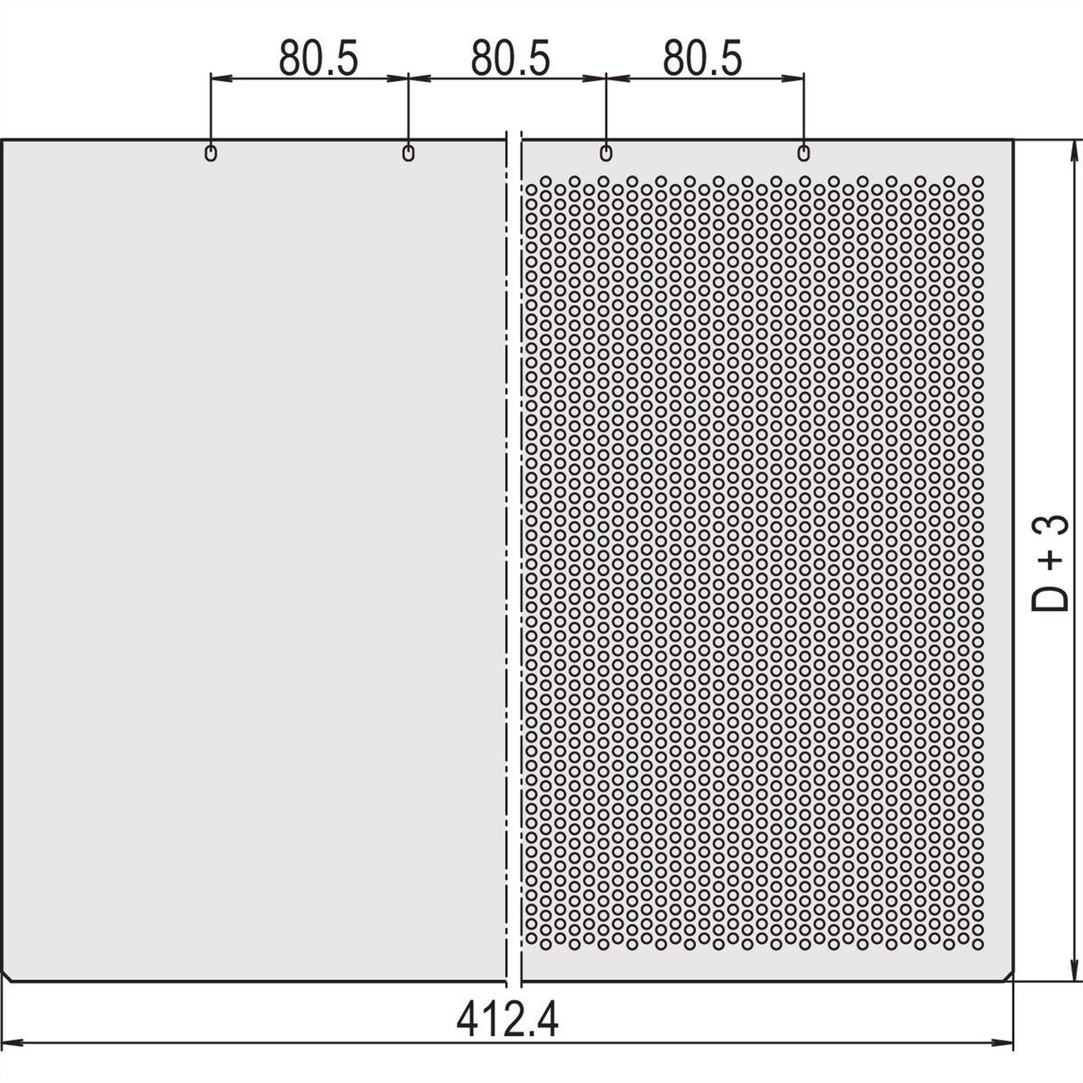 SCHROFF Abdeckbleche - ABDECKBLECH 460T GESCHLOSSEN