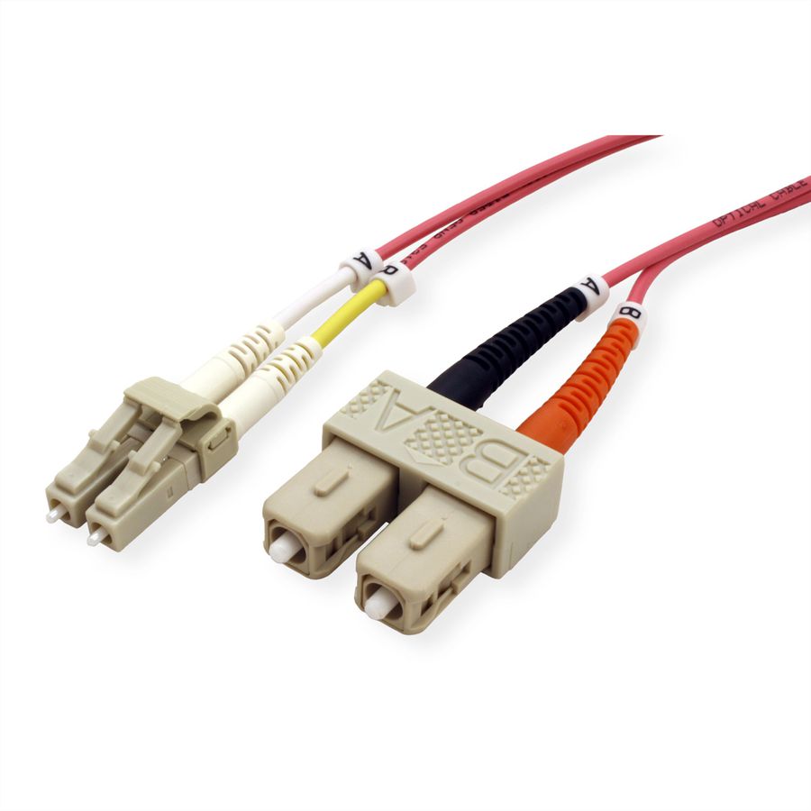 ROLINE LWL-Kabel 50/125µm OM4, LC/SC, violett, 2 m