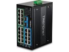 TRENDnet TI-PG262 DIN-Rail Switch, 26-Port gehärteter Industrial Gigabit PoE+