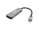 ROLINE Dockingstation Typ C, 4K HDMI, 2x 3,5mm Audio (TRRS + TRS)