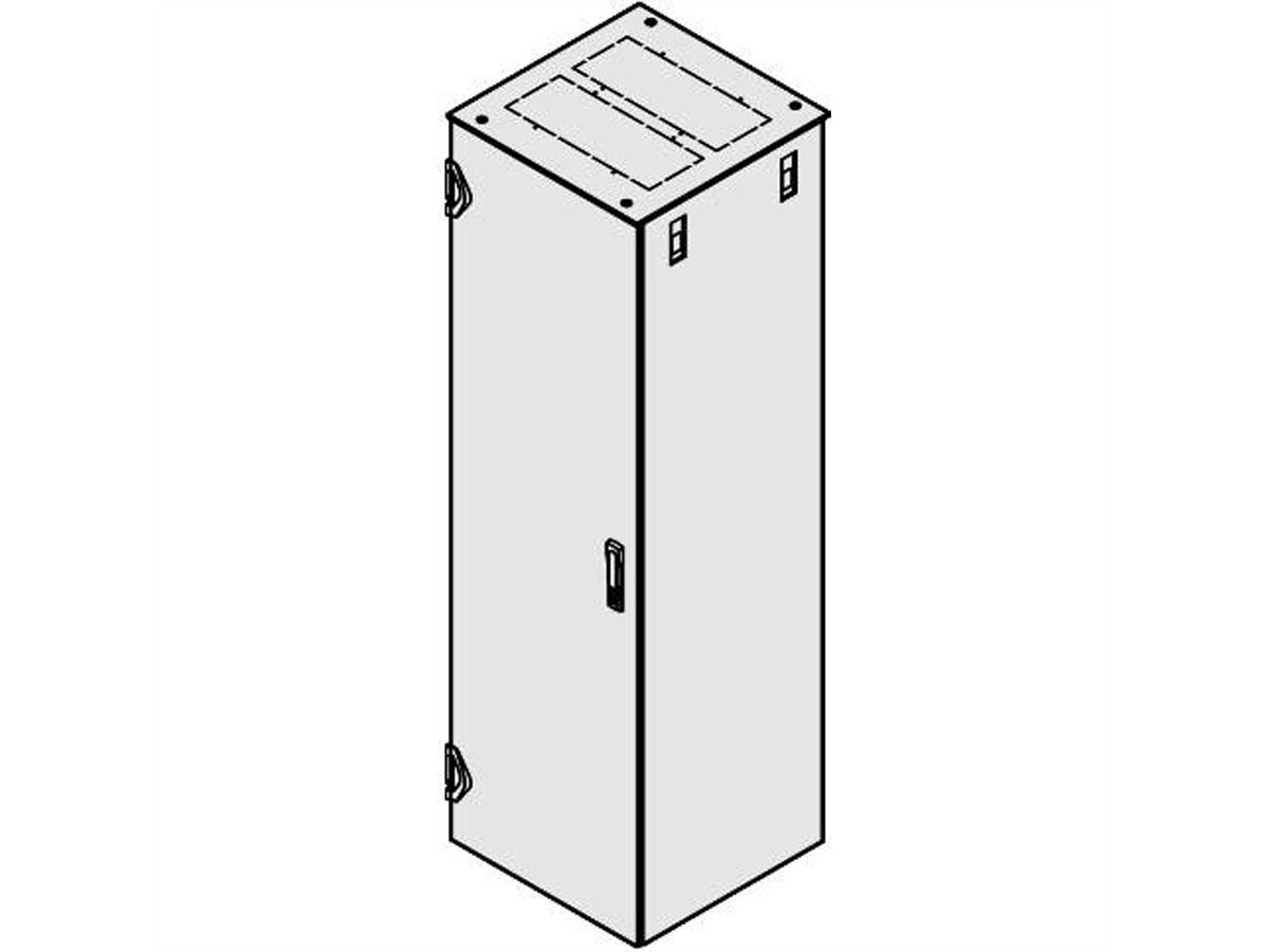 SCHROFF Flachdach mit Ausbruchzonen - DACH 800B 600T AUSBR.RAL7021